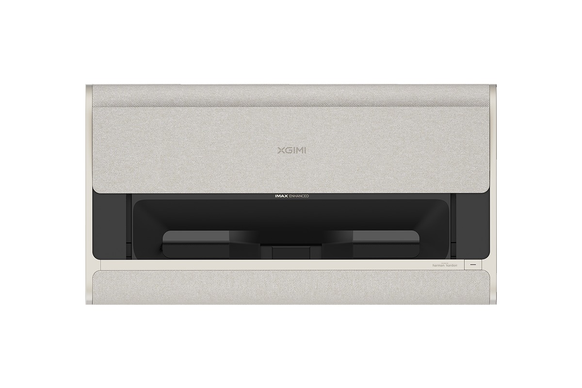 XGIMI AURA 2 porte ouverte, optique ultra courte focale visible