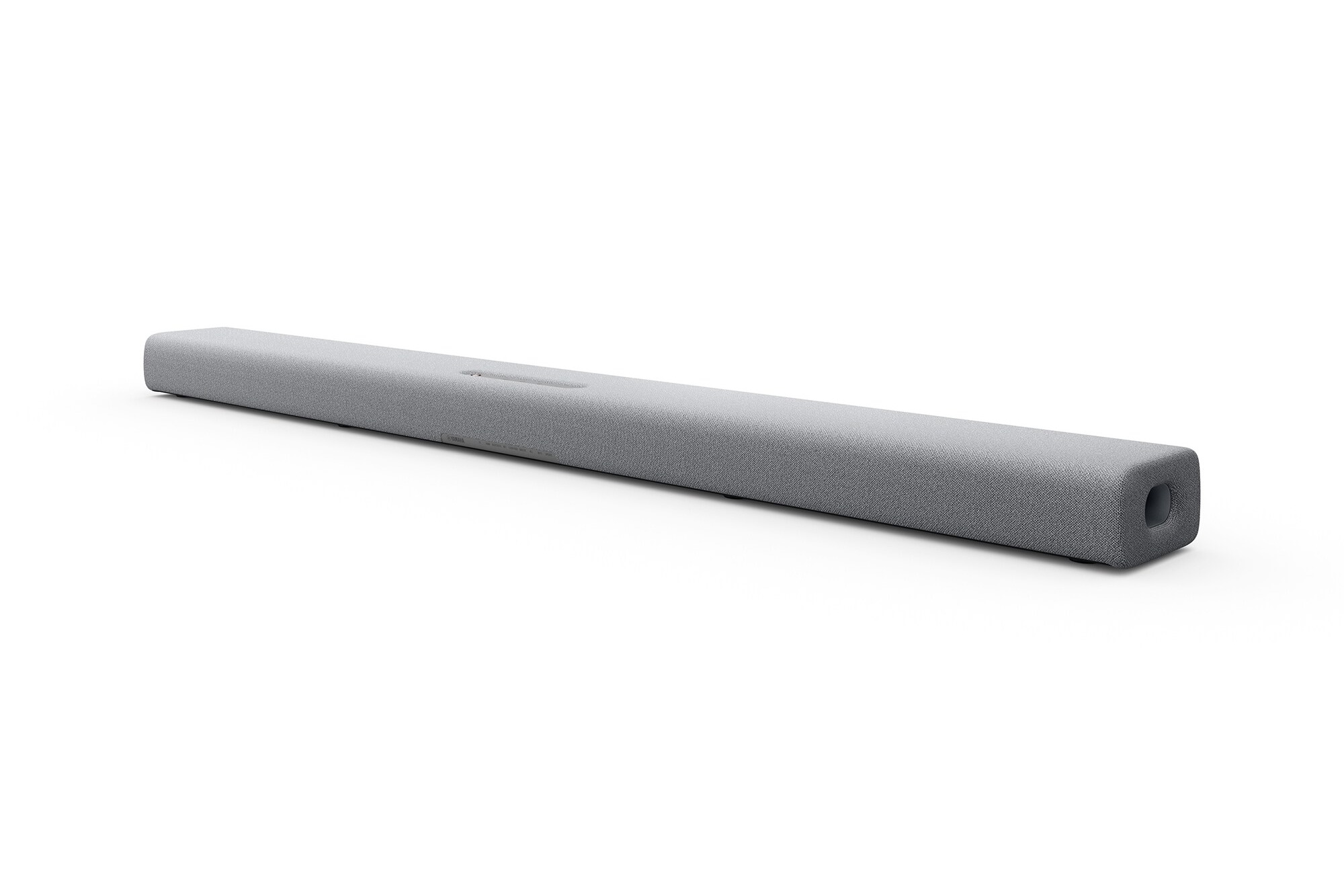 Yamaha TRUE X-BAR 40A Soundbar in Dreiviertelansicht, abgerundetes Ende