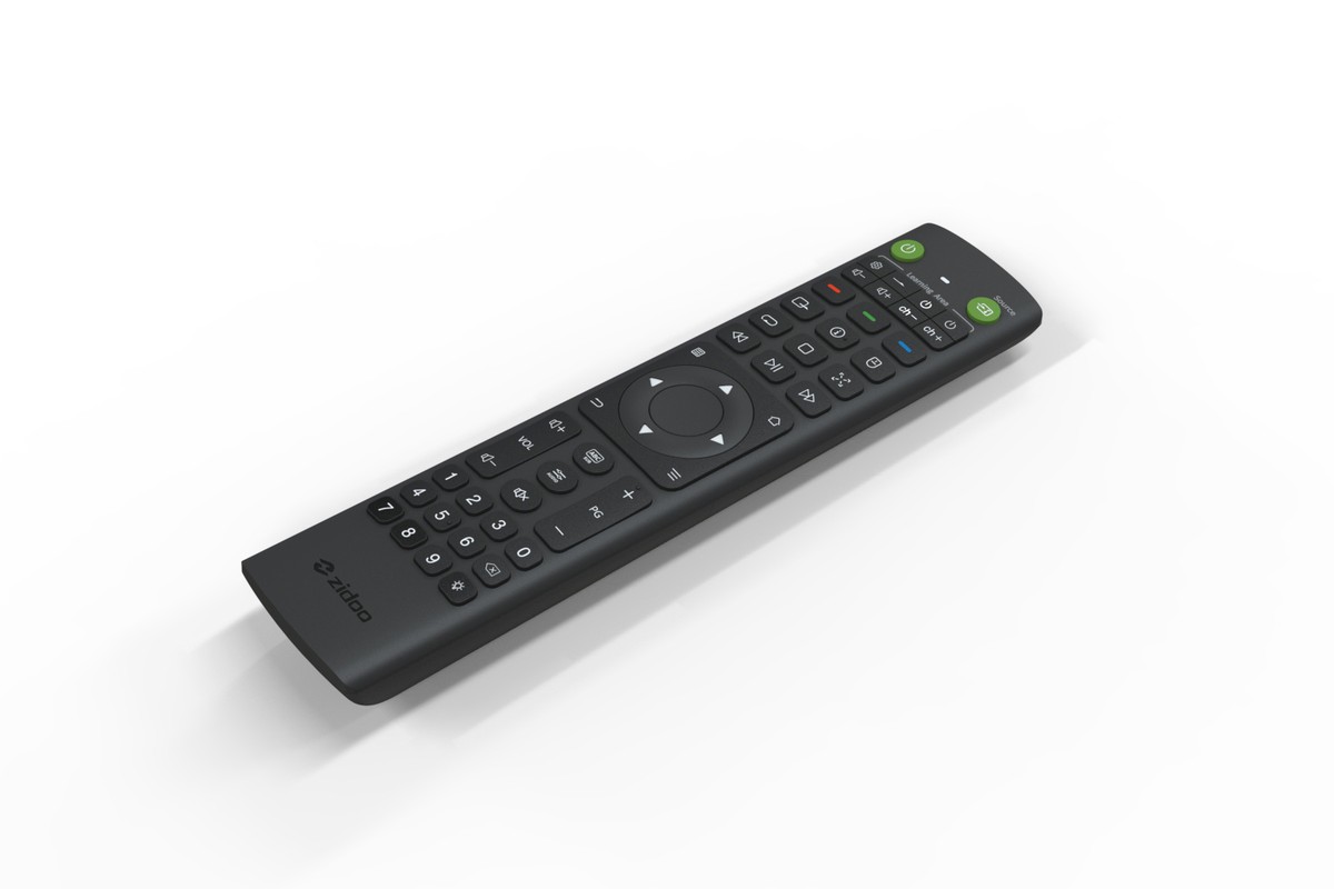 Zidoo V12 vue de trois quarts sur fond blanc